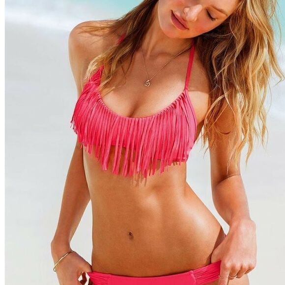 Victoria’s Secret S fringe tie dye bikini top - Picture 3 of 8